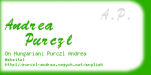 andrea purczl business card